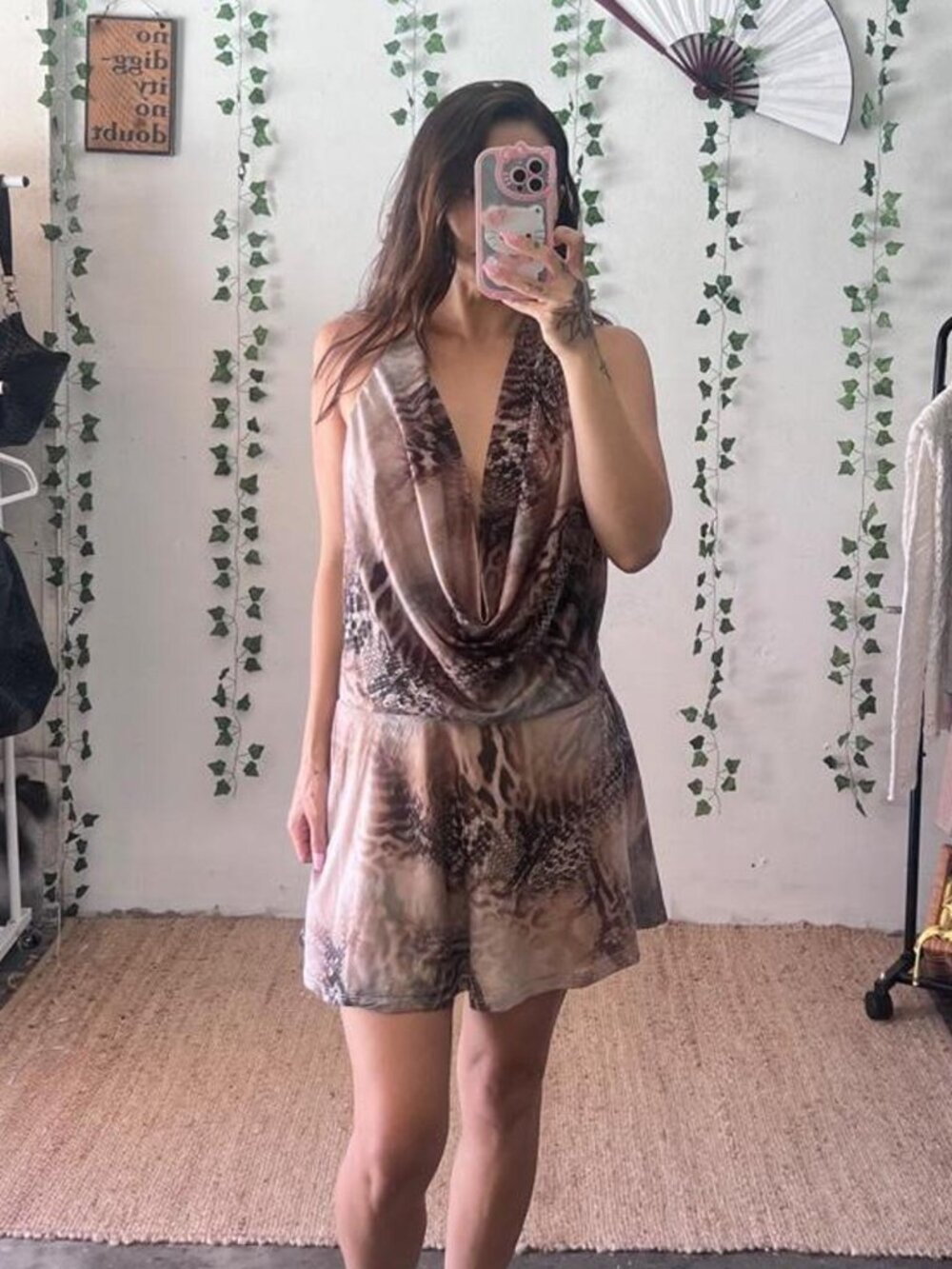Princess Polly Bossa Nova Halter Mini Dress Snake size 4